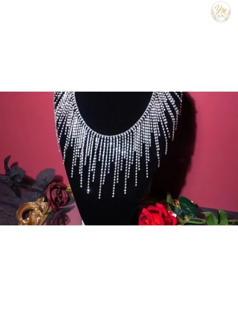 Rhinestone Fringe Trim Belt Tassel Chain for Jeans DIY Decoration 2 Yards